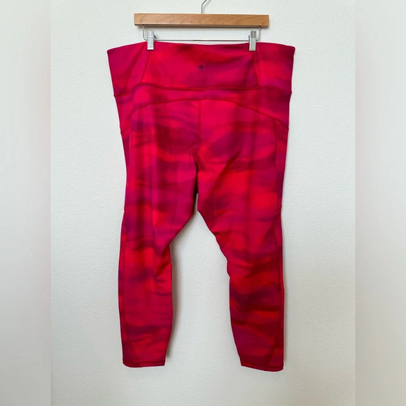 NEW ATHLETA Rainier Printed Pink Athletic‎ Leggings Tight Women's 3X - Picture 9 of 14